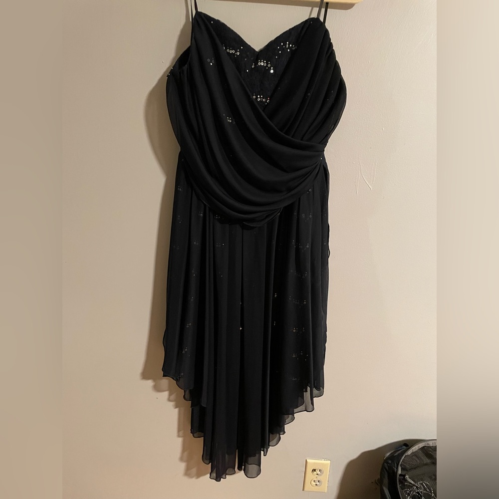Navy blue strapless formal dress size 24